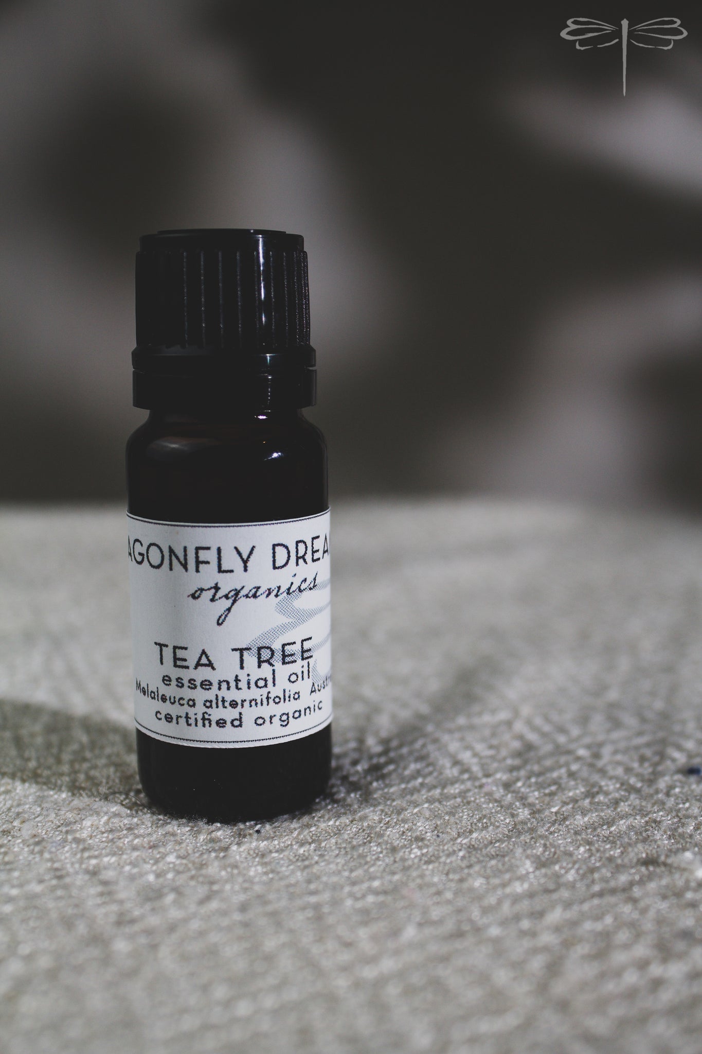 Pictured here, Certified Organic Tea Tree Essential Oil by Dragonfly Dreaming Organics
